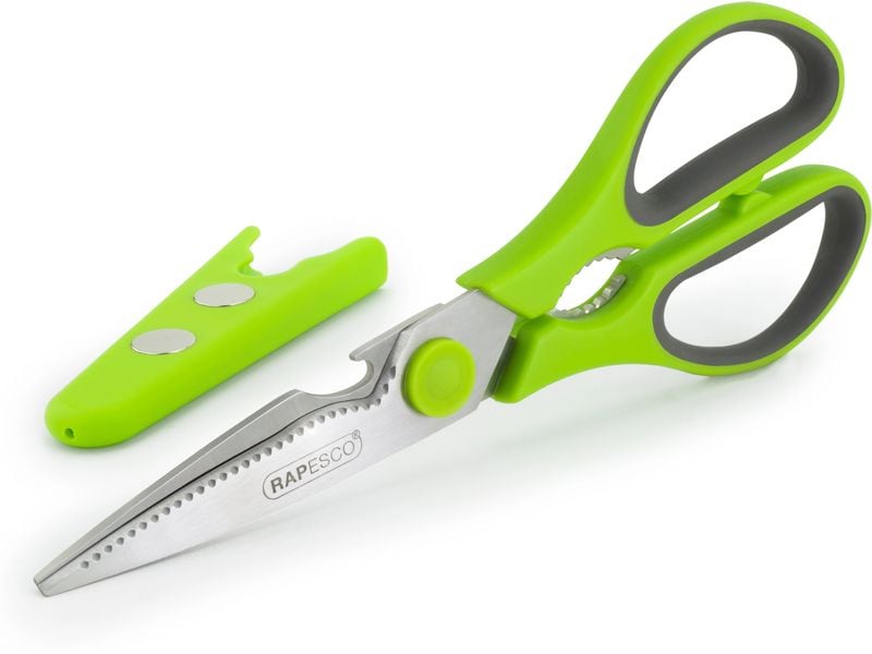 Rapesco | Mehrzweck 21cm Küchenschere | Edelstahl grün