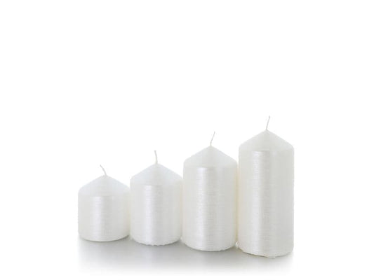 balthasar | Adventstufenset Lygis, Weiss | 8-14x6 cm (HxD), 4 verschiedene Grössen