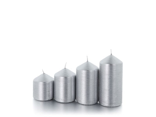 balthasar | Adventstufenset Lygis, Silber | 8-14x6 cm (HxD), 4 verschiedene Grössen