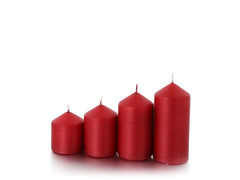balthasar | Adventstufenset Lygis, Rot | 8-14x6 cm (HxD), 4 verschiedene Grössen