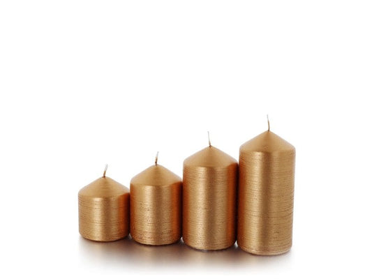 balthasar | Adventstufenset Lygis, Gold | 8-14x6 cm (HxD), 4 verschiedene Grössen