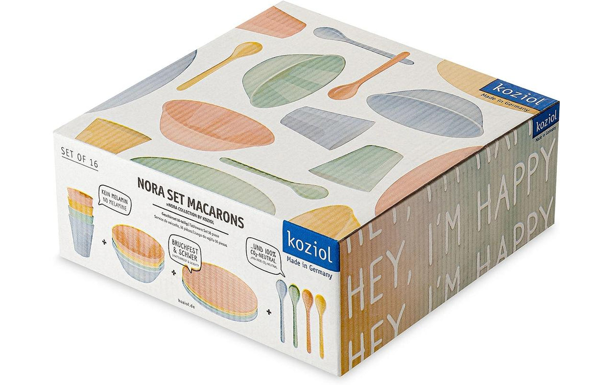 Koziol Geschirrset NORA MACARONS 16er Set