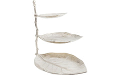 Kare Etagere Leaf Silber