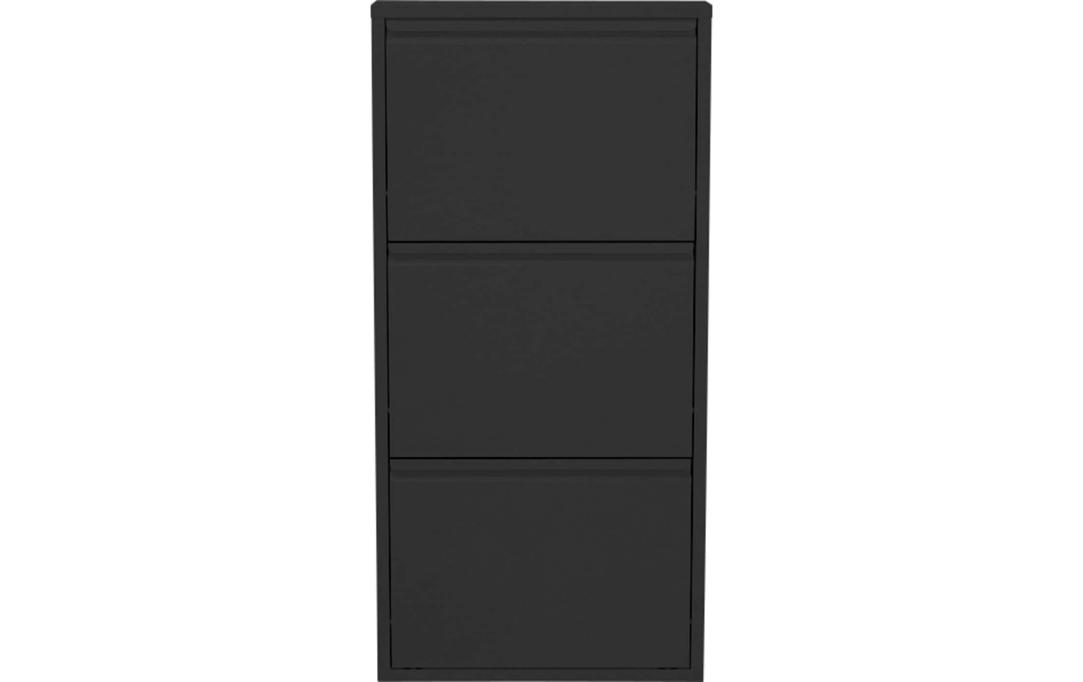 Kare Schuhschrank Caruso 3er, Schwarz