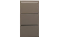 Kare | Schuhschrank Caruso 3er, Taupe | 103 x 50 x 14 cm, Stahlblech, 6 P. Schuhe