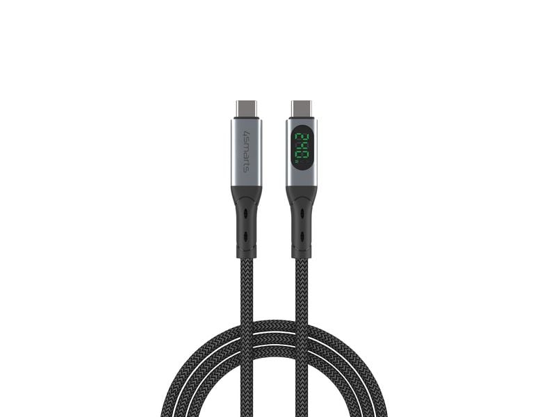 4smarts | USB4 USB-C Kabel, 1.5m | DigitCord bis 240W, 1.5m, schwarz