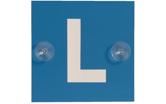 L-Schild mit Saugnäpfen,