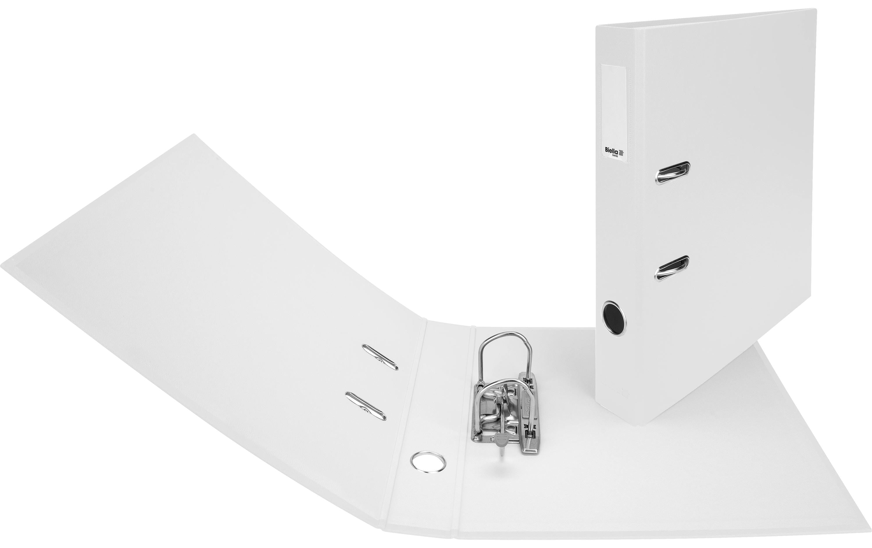 Biella, Ordner Plasticolor A4 4 cm, Weiss