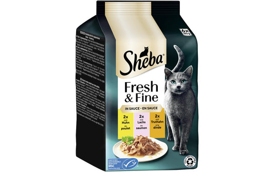 Sheba Fresh&Fine Sauce Huhn, Lachs&Truthahn