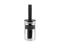 Bodum | Bistro Marinadenglas m. Silikonpinsel | Kunststoff, schwarz, 0.25 Liter