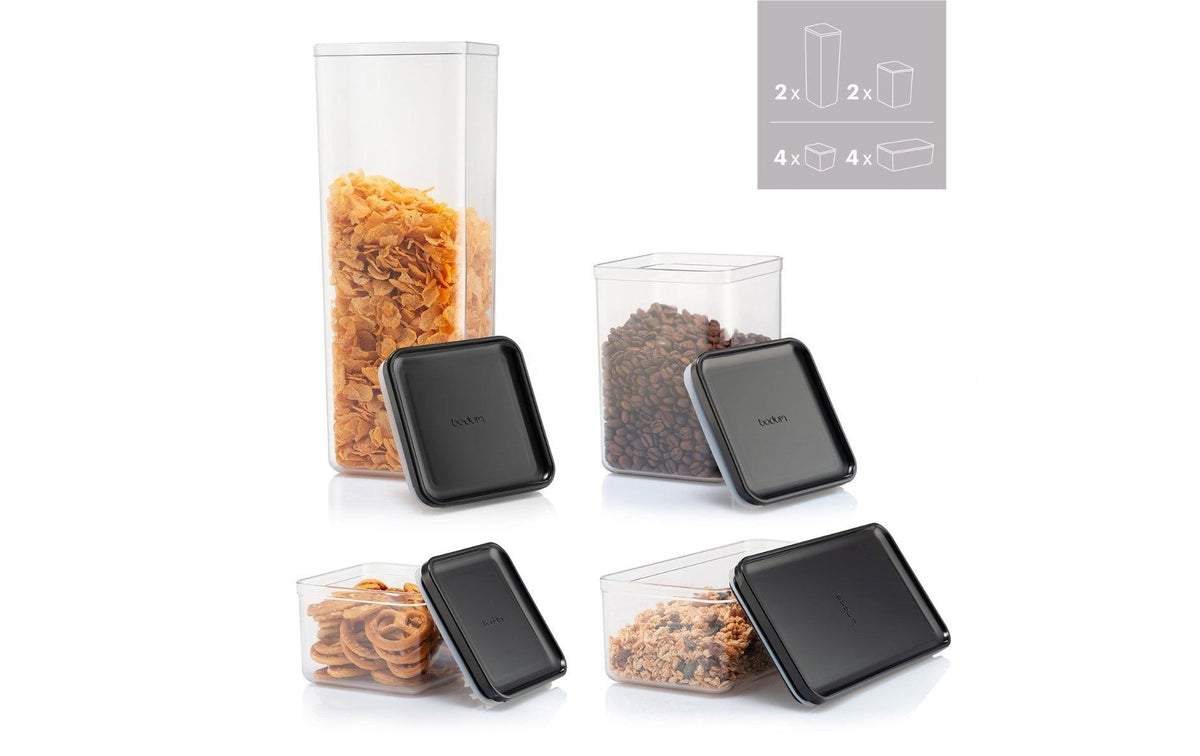 Bodum, Vorratsdose 12er Set Canteen Schwarz