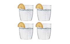 Bodum | Kvadrant Trinkglas mittel | 4er Set, Kunststoff, 0.35 Liter