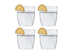 Bodum | Kvadrant Trinkglas mittel | 4er Set, Kunststoff, 0.35 Liter
