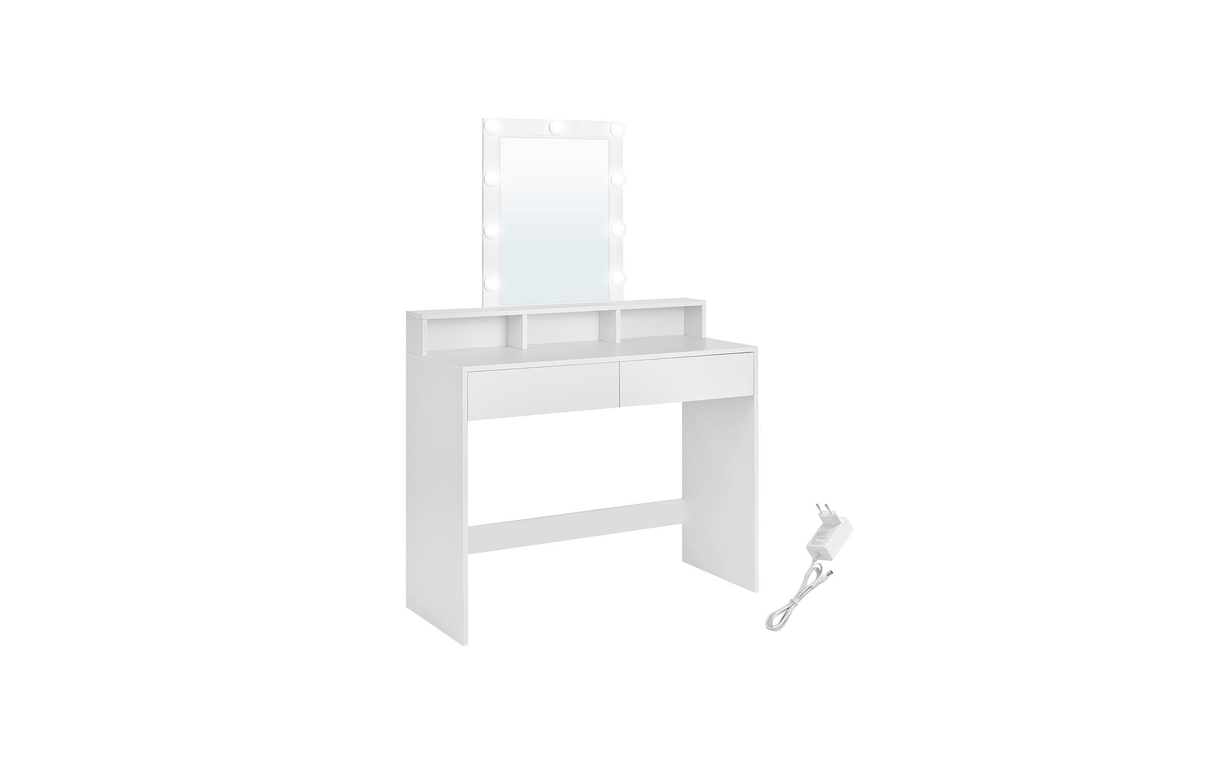Vasagle Schminktisch Weiss mit Spiegel und