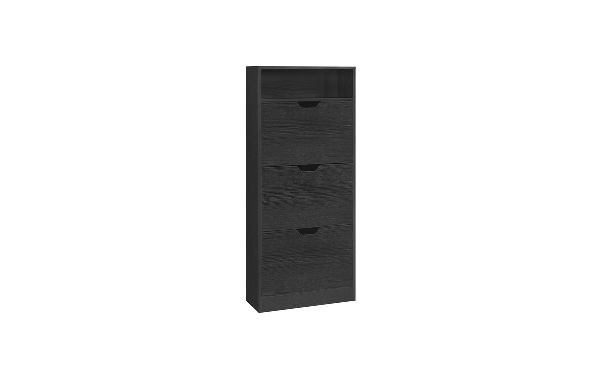 Vasagle Schuhschrank mit 3 Klappen, Schwarz