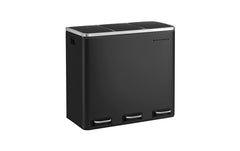Songmics | Treteimer, Schwarz | 61x34x55.5 cm (BxTxH), Stahl
