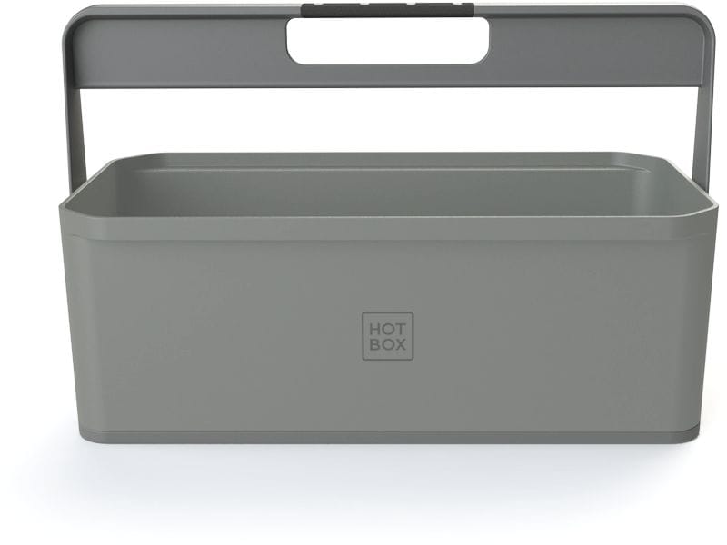 Hotbox | 4 Mini Schreibtisch Organzizer | grau, 2 in 1 mit Softgrip