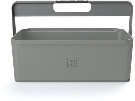 Hotbox | 4 Mini Schreibtisch Organzizer | grau, 2 in 1 mit Softgrip