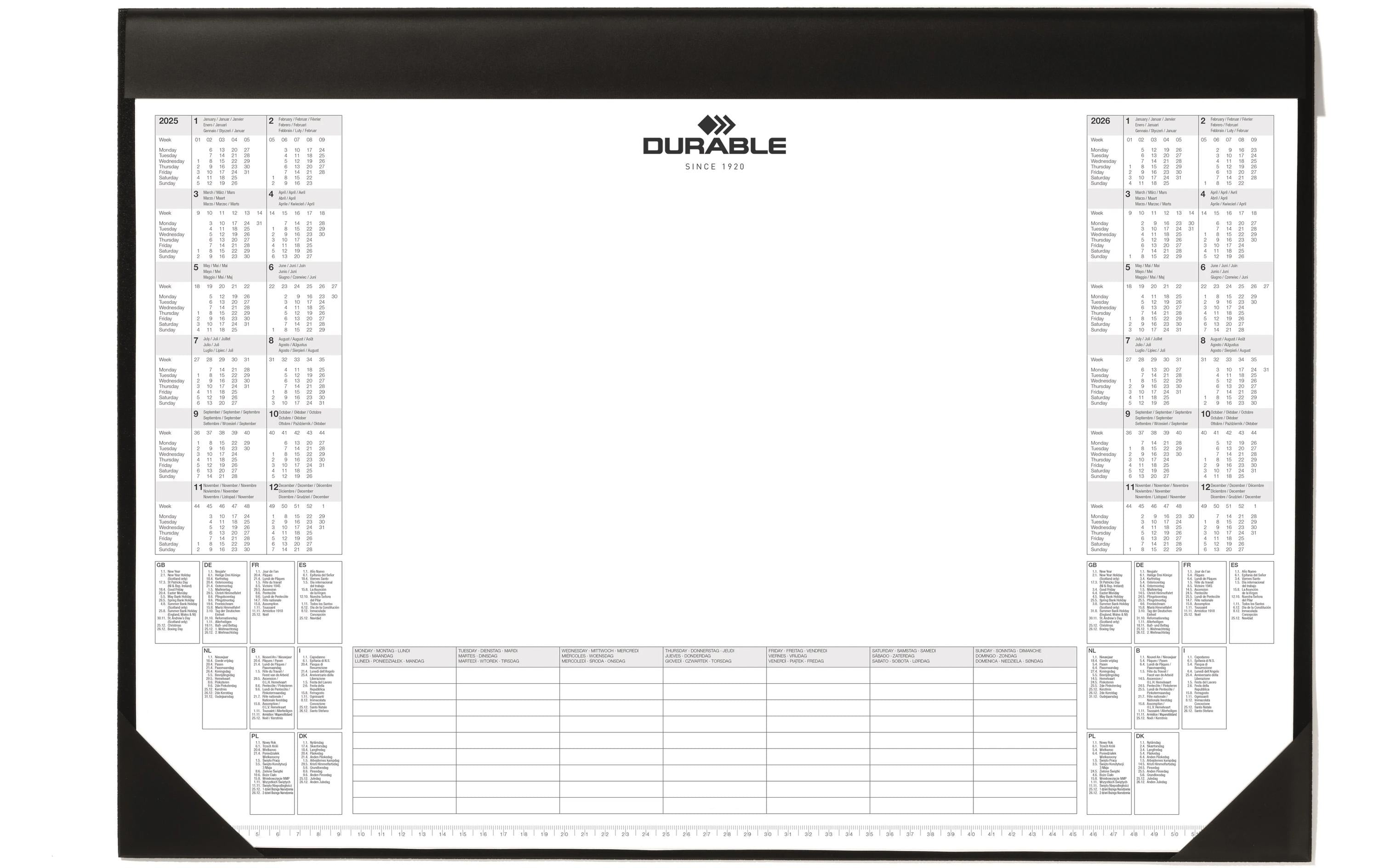 Durable Schreibunterlage mit Kalenderblock