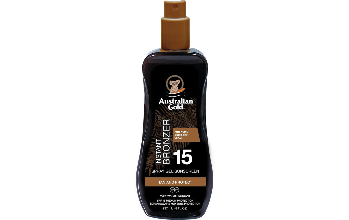 AustralianGold Spray Gel mit Bronzer SPF15