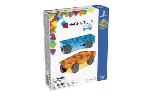 Magna-Tiles | Cars 2-Piece Expansion Set | blau & orange