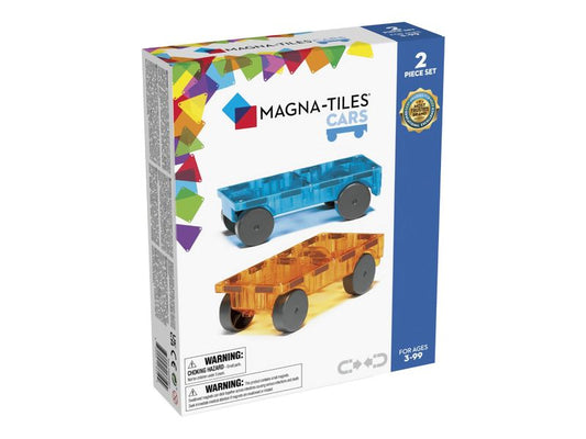 Magna-Tiles | Cars 2-Piece Expansion Set | blau & orange
