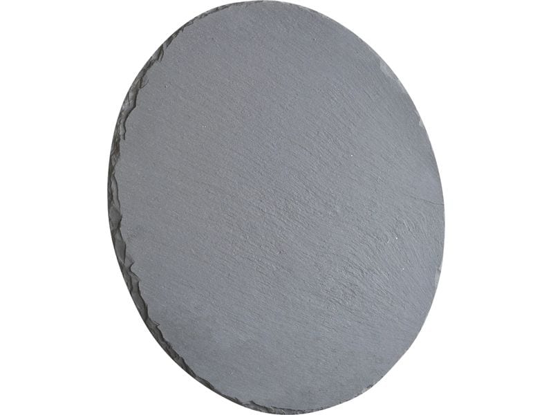 balthasar | Schieferplatte rund | 30x5 cm (DxH), Schwarz