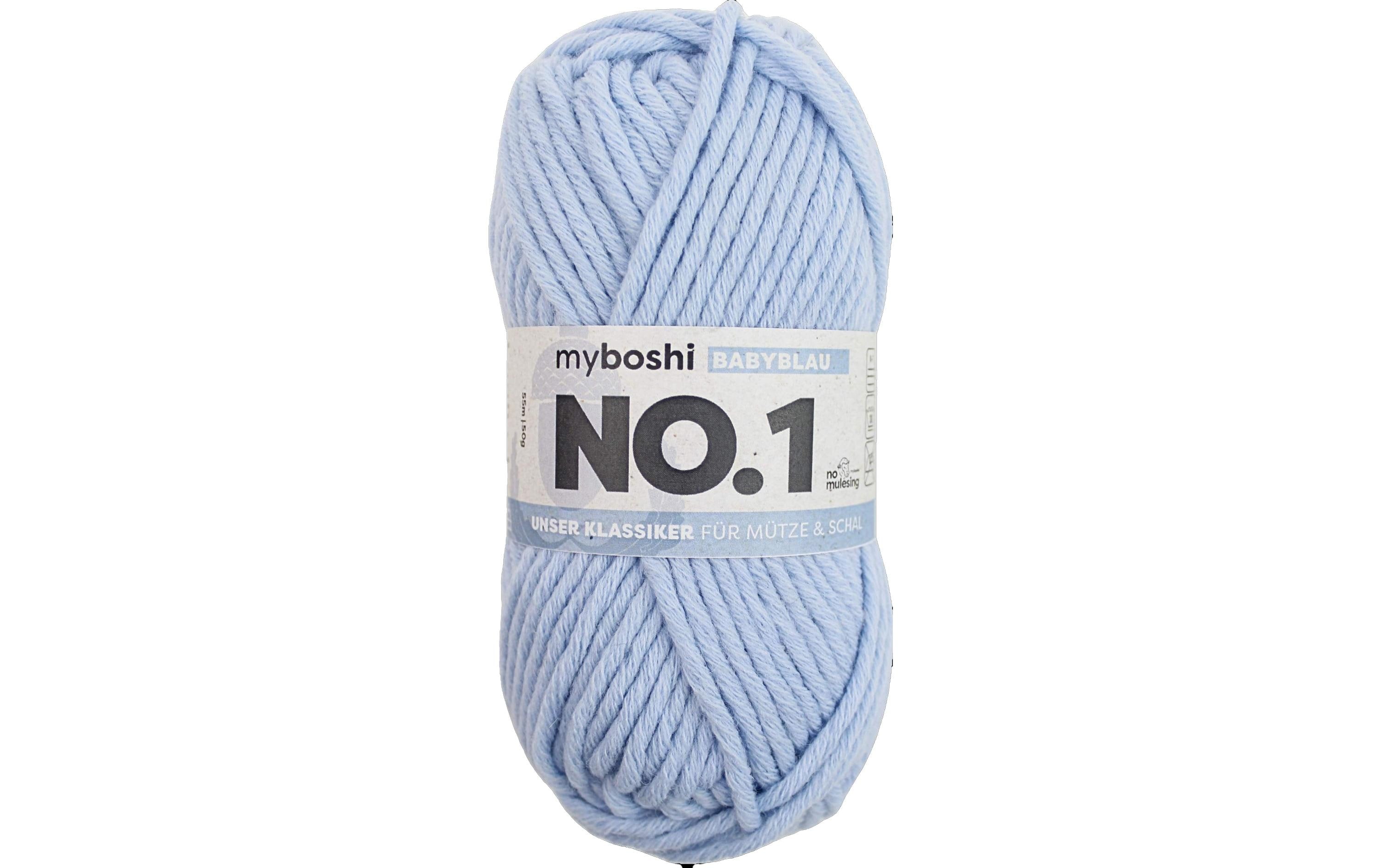 myBoshi, Wolle Nr.1 Babyblau 50 g, 55 m