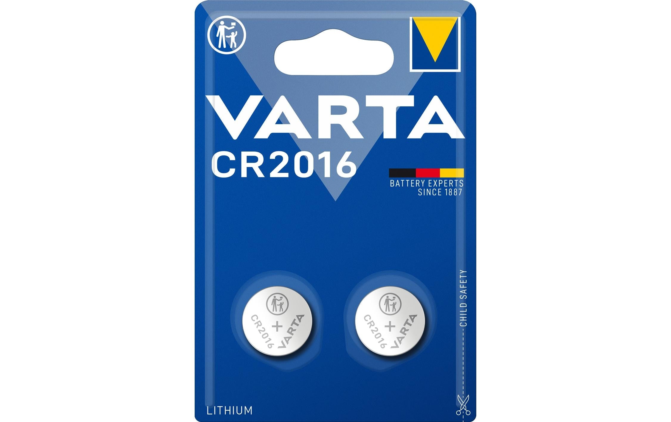 Varta, Knopfzelle CR2016 , 2 Stück