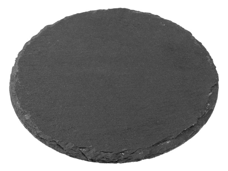 COCON | Untersetzer für Kerzen rund | Schwarz, Schiefer, 15x15cm, Dicke 4.5mm