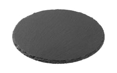 COCON | Untersetzer für Kerzen rund | Schwarz, Schiefer, 20x20cm, Dicke 4.5mm