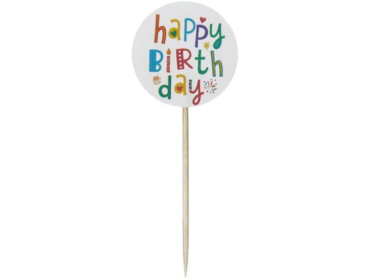 Demmler | Deko Picker Happy Birthday | 12 Stk, 35x85mm