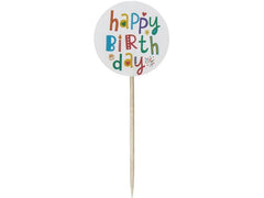 Demmler | Deko Picker Happy Birthday | 12 Stk, 35x85mm