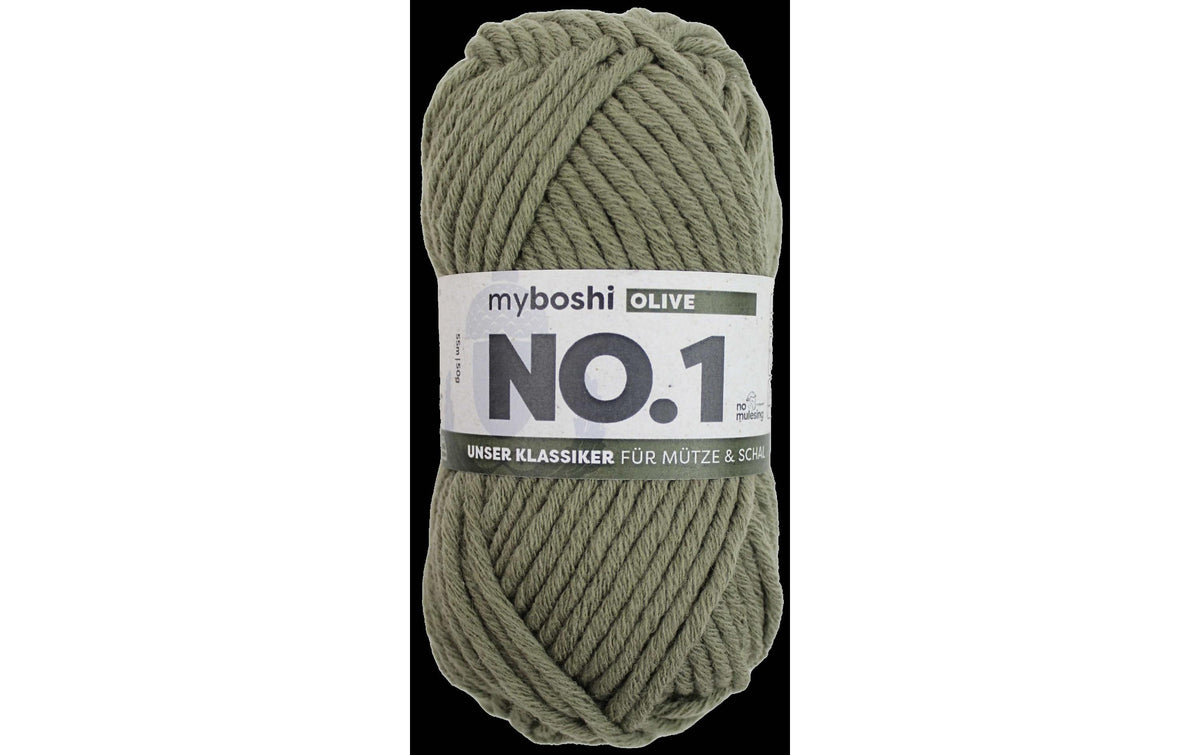 myBoshi, Wolle Nr.1 Olive 50 g, 55 m