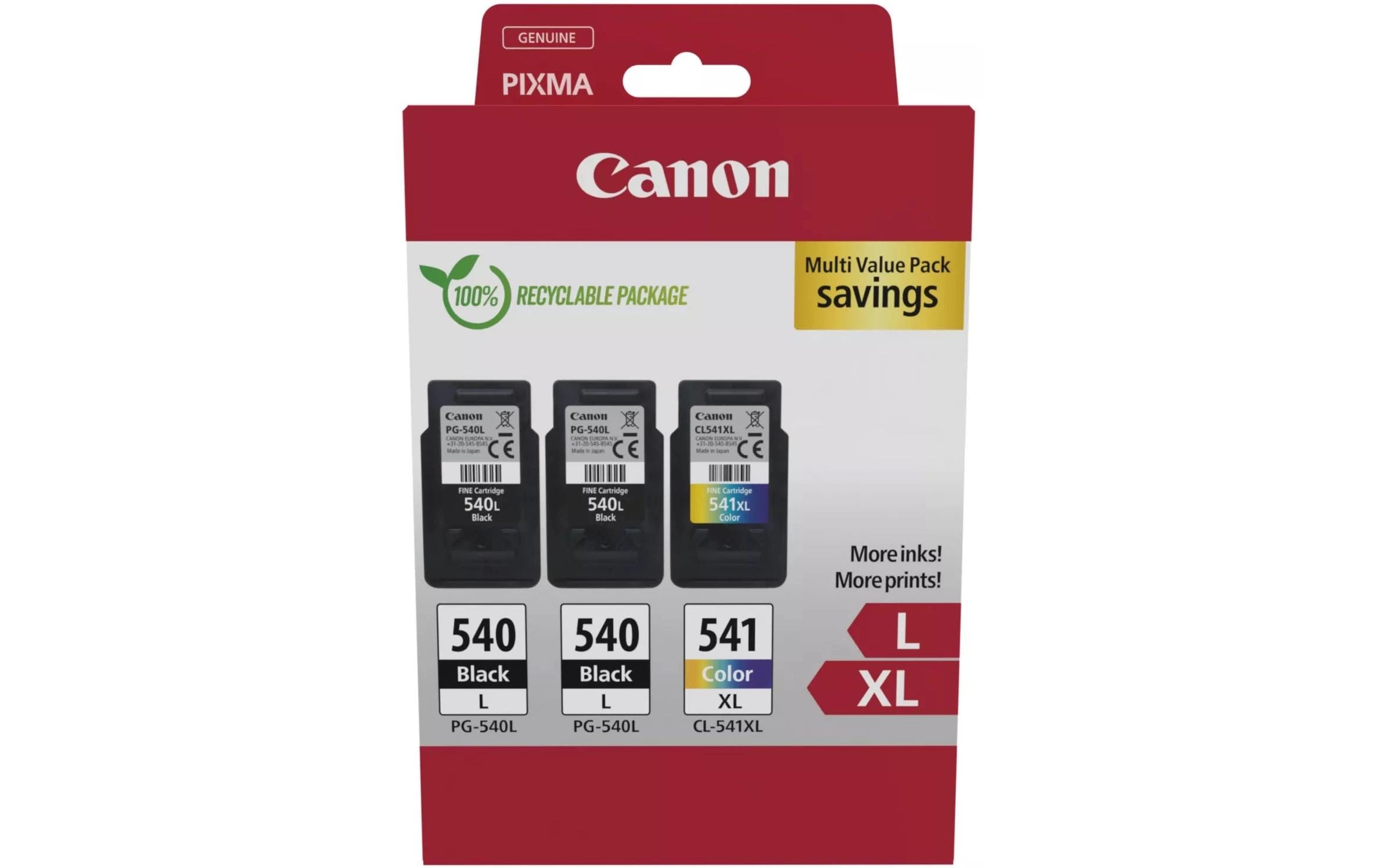 Tinte Canon 2x PG-540L/1x CL-541XL 3er Pack