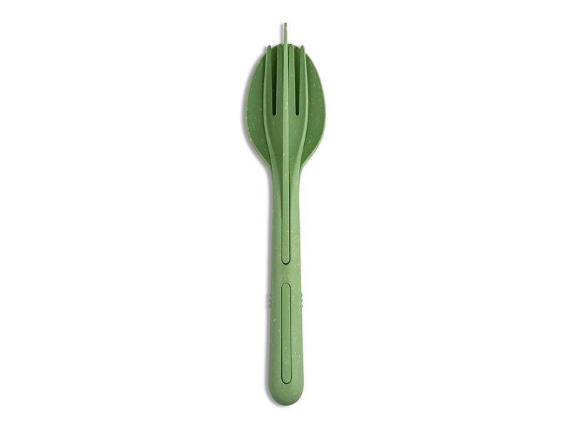 Koziol | Besteck-Set to go Klikk | 3-teilig, Leaf Green