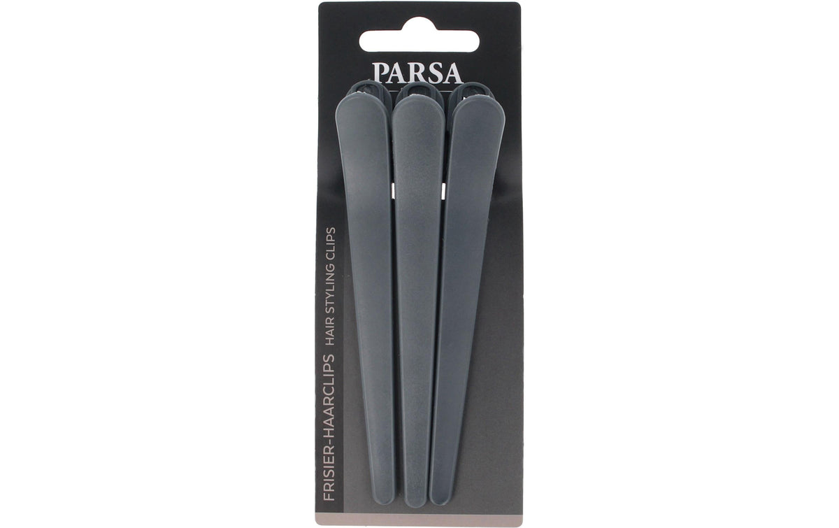 PARSA Frisier-Haarclips, grau