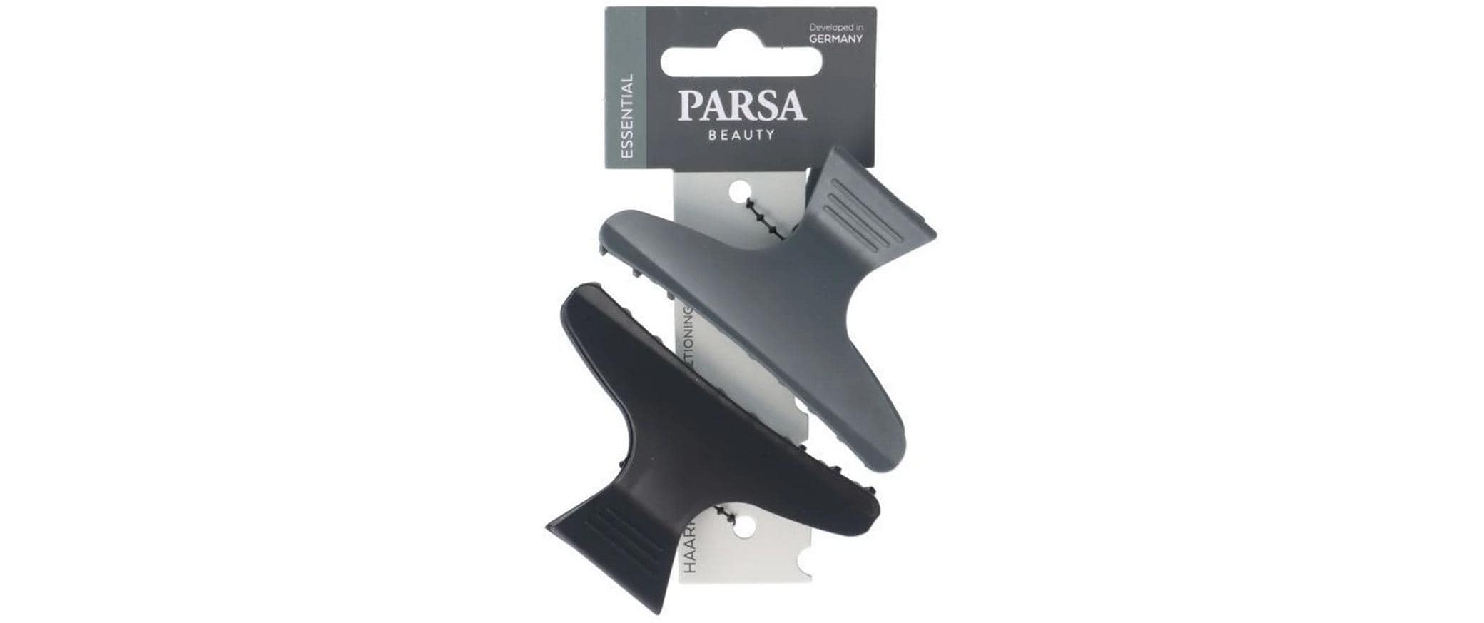 PARSA Haarabteilklammern, schwarz, grau