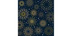Braun + Company | B+C Weihnachtsservietten Firework midnight | Grösse 25x25cm, 20 Stück, 3-lagig