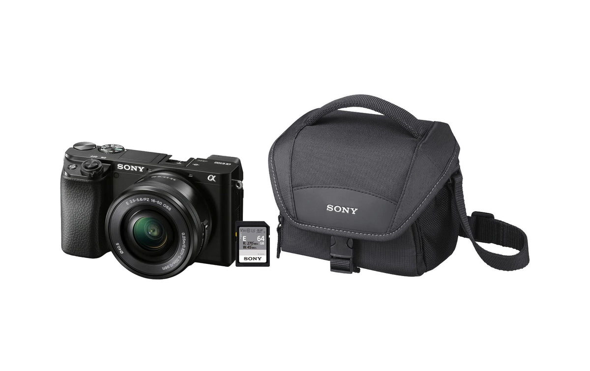 Sony Alpha 6100 KIT schwarz, 24.3 MP
