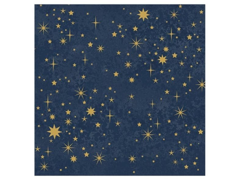 Braun + Company | B+C Weihnachtsservietten Twinkles midnight | Grösse 33x33cm, 20 Stück, 3-lagig