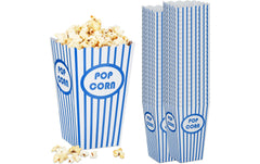 relaxdays | Popcorntüten 48er Set | Blau/Weiss, ca. 16 x 10,5 x 10,5 cm