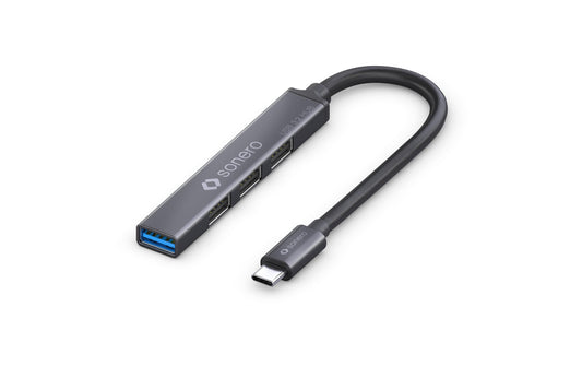 Sonero 4-Port Hub,1xUSB-C 3.2 Stecker,5Gbps