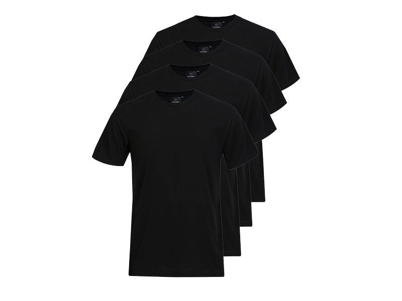 Switcher | 4er-Pack Unisex T-Shirt Max | Schwarz, XL