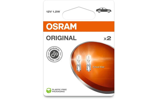 OSRAM | Glassockellampe Doppelblister | 12V 1W W2x4.6d