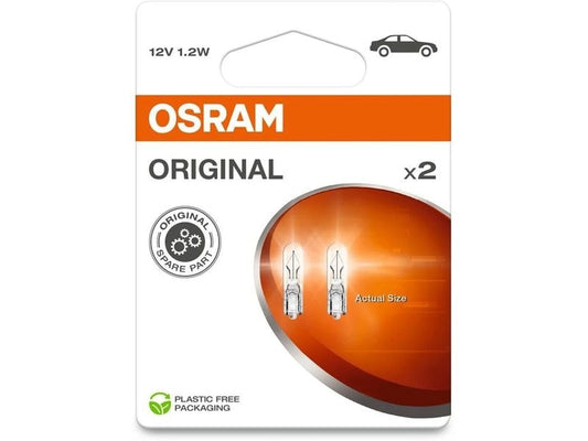 OSRAM | Glassockellampe Doppelblister | 12V 1W W2x4.6d
