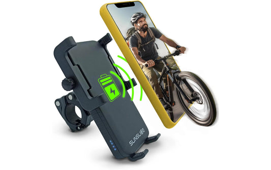 SunSlice | r Cyclotron-5000 mAh Bike P Holder | Velo-Fahrradhalterung mit Zusatzakku