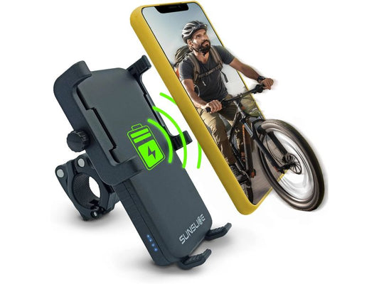 SunSlice | r Cyclotron-5000 mAh Bike P Holder | Velo-Fahrradhalterung mit Zusatzakku