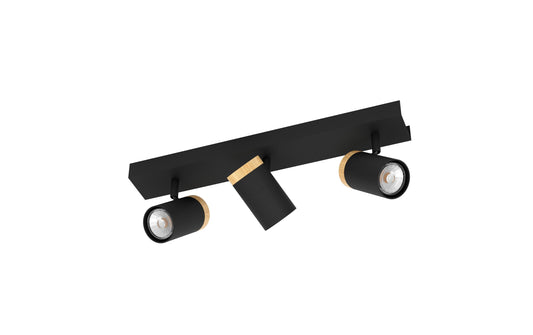 EGLO Leuchten | EGLO Balkenspot CARTAGENA schwarz | inkl. GU10 3x4,5W