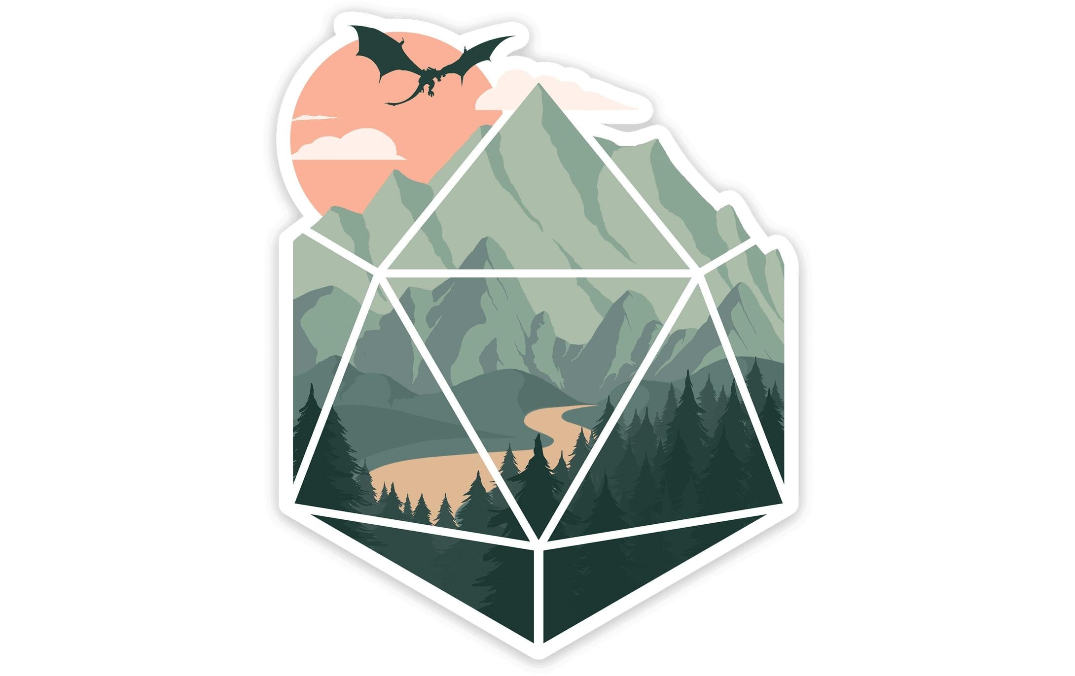 A D20 Scene Sticker